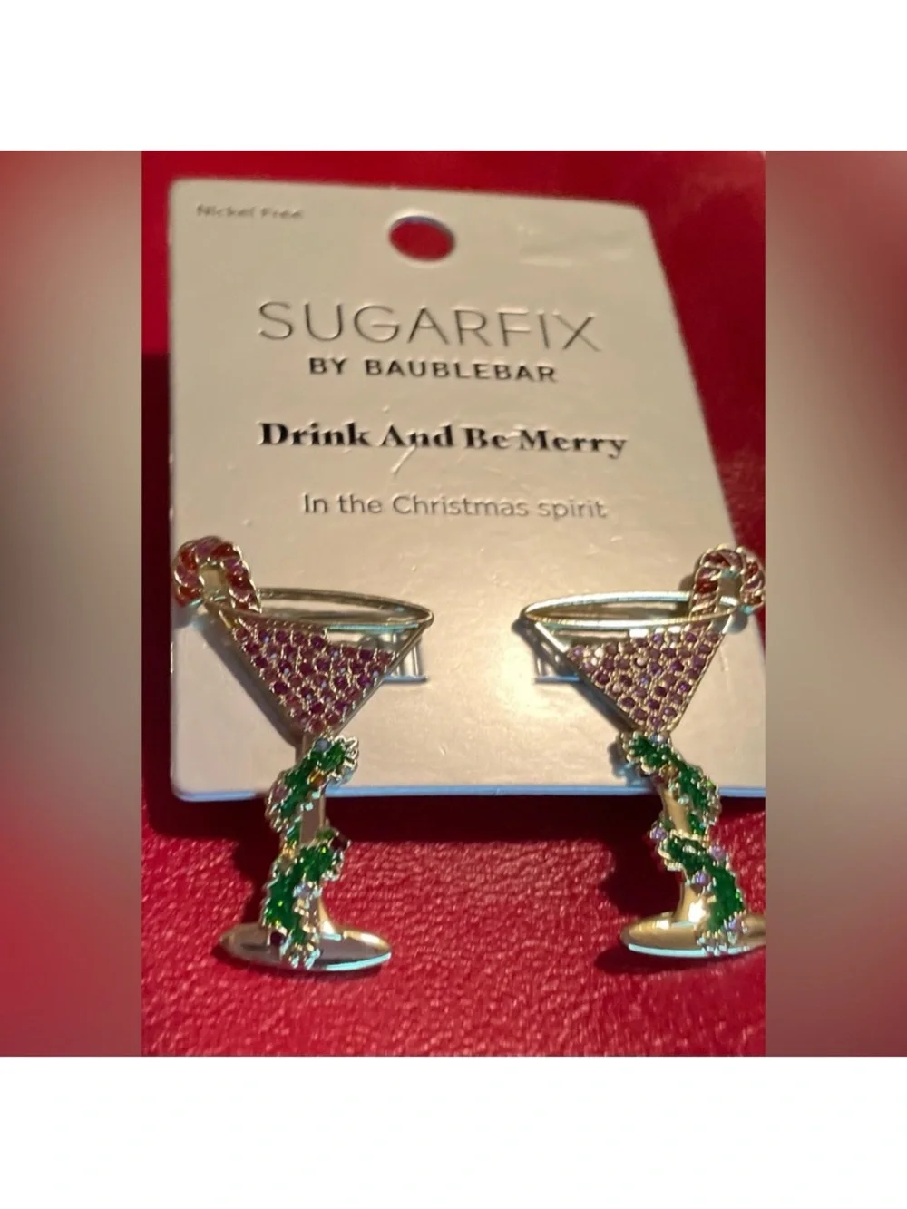Sugarfix by BaubleBar Pink & Green Martini Drop Earrings